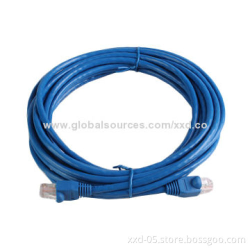 Network Patch Cable, UTP Cat6 26/24AWG, Passed Fluke Test, Blue, New PVC Jacket